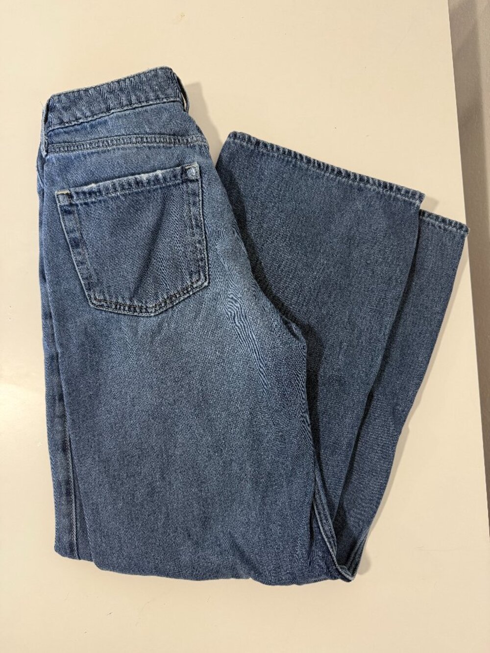 Hollister Ultra High-Rise Baggy Jeans Medium Wash 100% Cotton Size 2R W26
